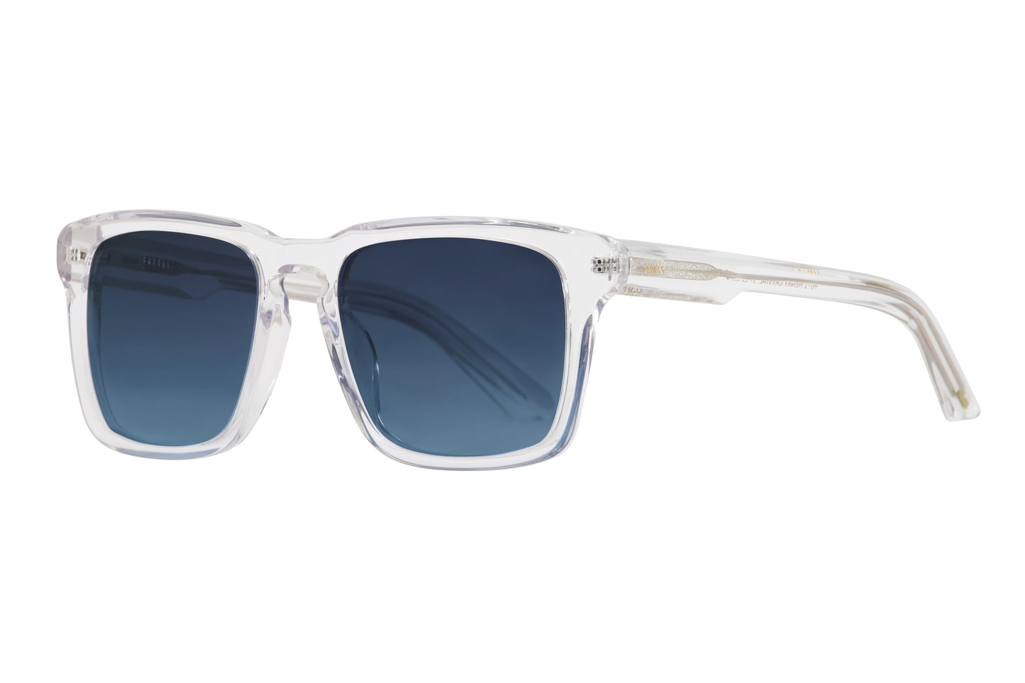 Lentes solares para hombre AXESS 9071 Henry Crystal, armazón cuadrado, color cristal, estilo moderno.