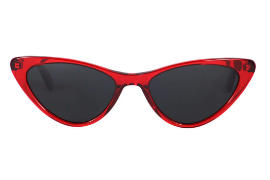 Lentes solares para mujer AXESS 9050 BELLA CHERRY color rojo, estilo gato, aro completo, material acetato.