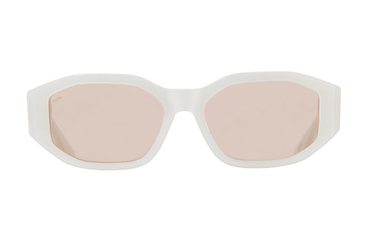 Lentes solares para mujer marca AXESS, estilo rectangular, color blanco, modelo 9061 Kendall Ivory.