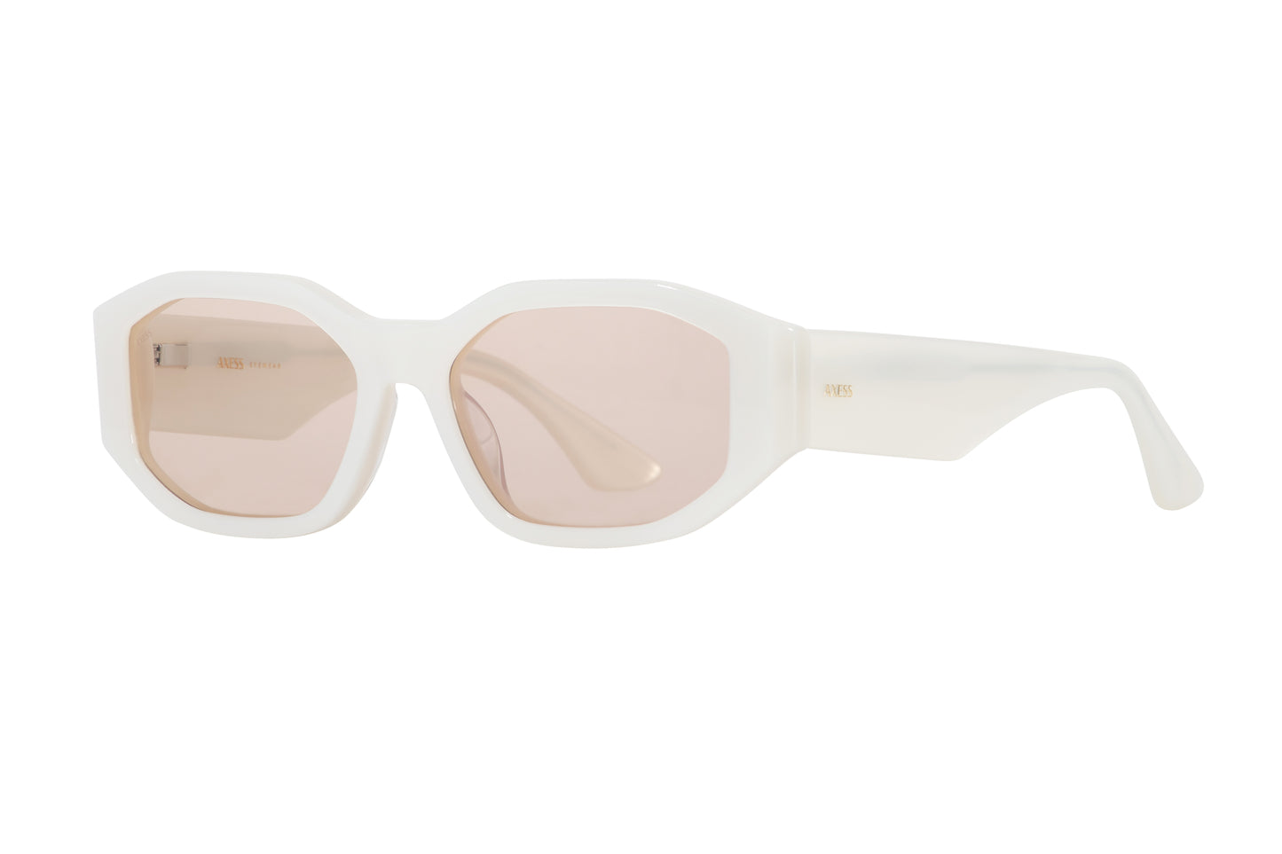 Lentes solares para mujer AXESS modelo 9061 Kendall Ivory, armazón completo, estilo rectangular, color blanco.