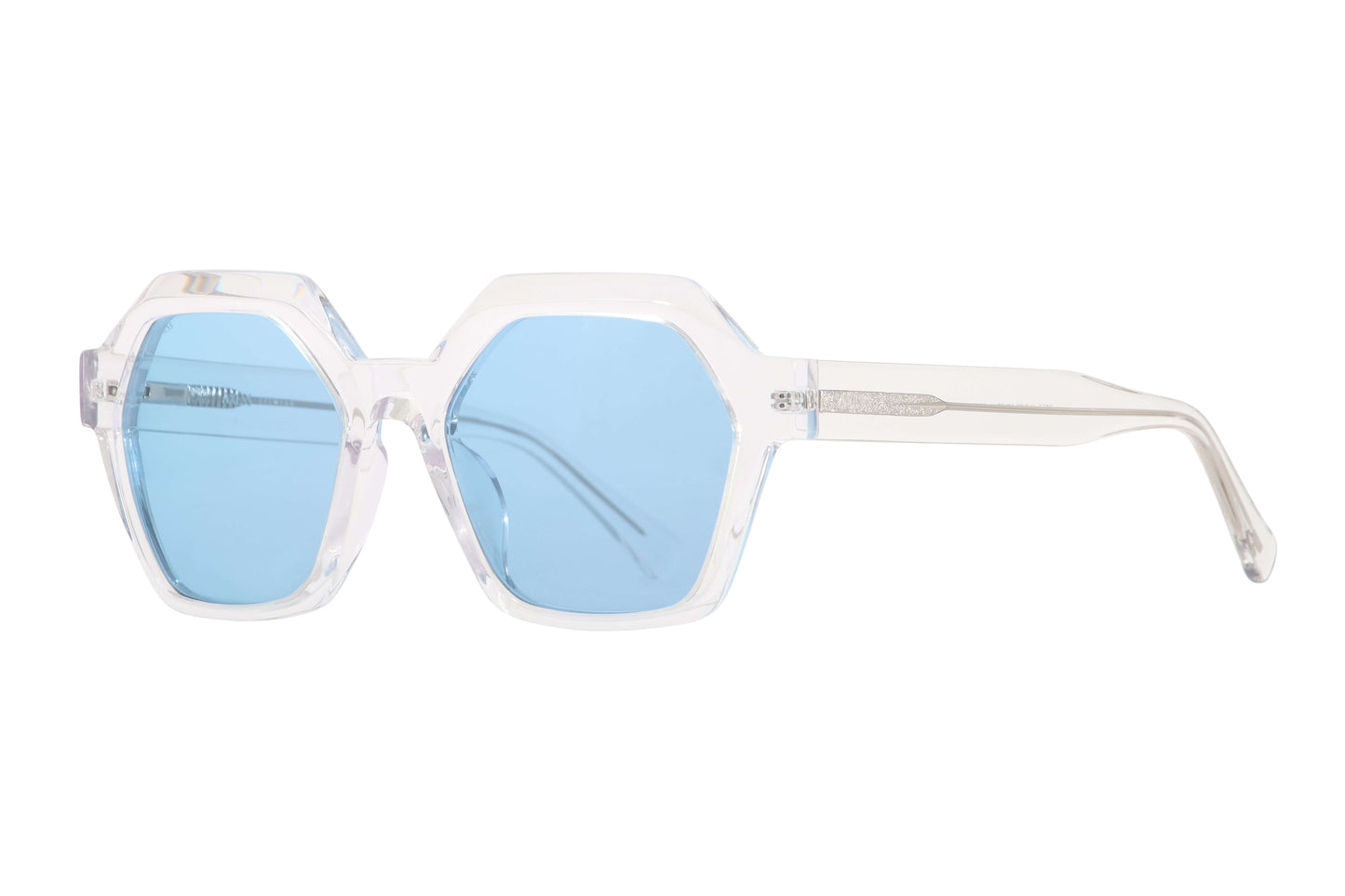 Lentes solares unisex Axess modelo 9062 JACKIE CRYSTAL, color cristal, estilo geométrico, armazón de acetato.