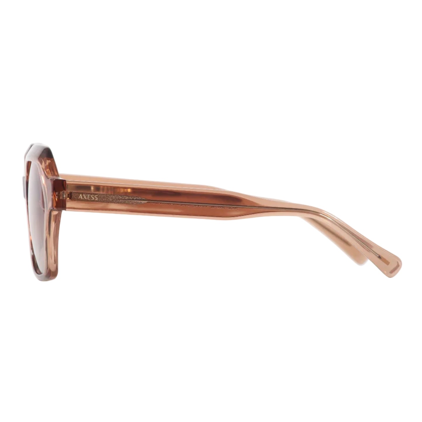 Lentes solares unisex AXESS 9062 JACKIE TOPAZ color café, armazón geométrico y completo.