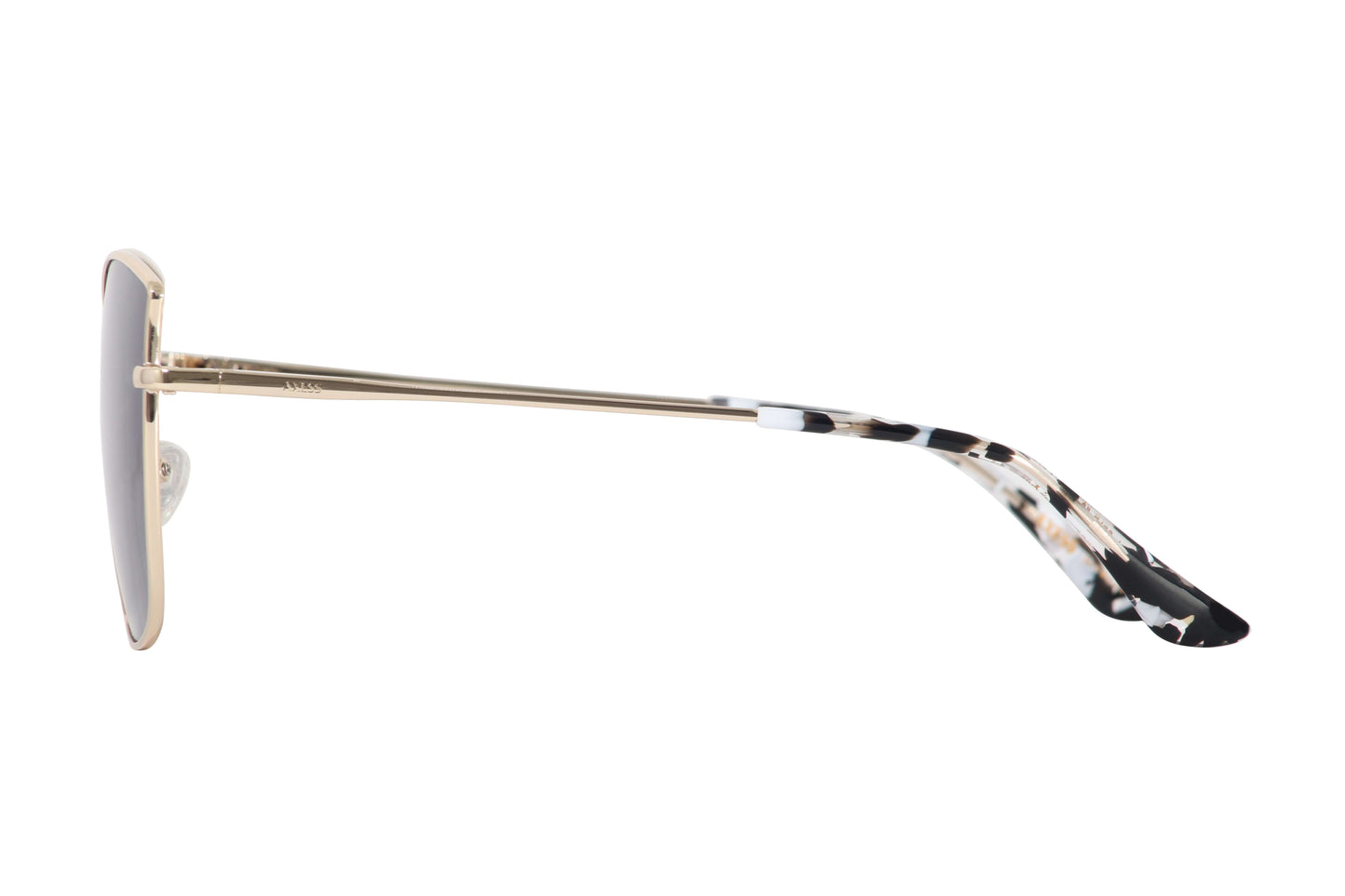 Lentes solares para mujer AXESS 9064 ZOE L. GOLD, armazón mariposa en color amarillo, estilo moderno.