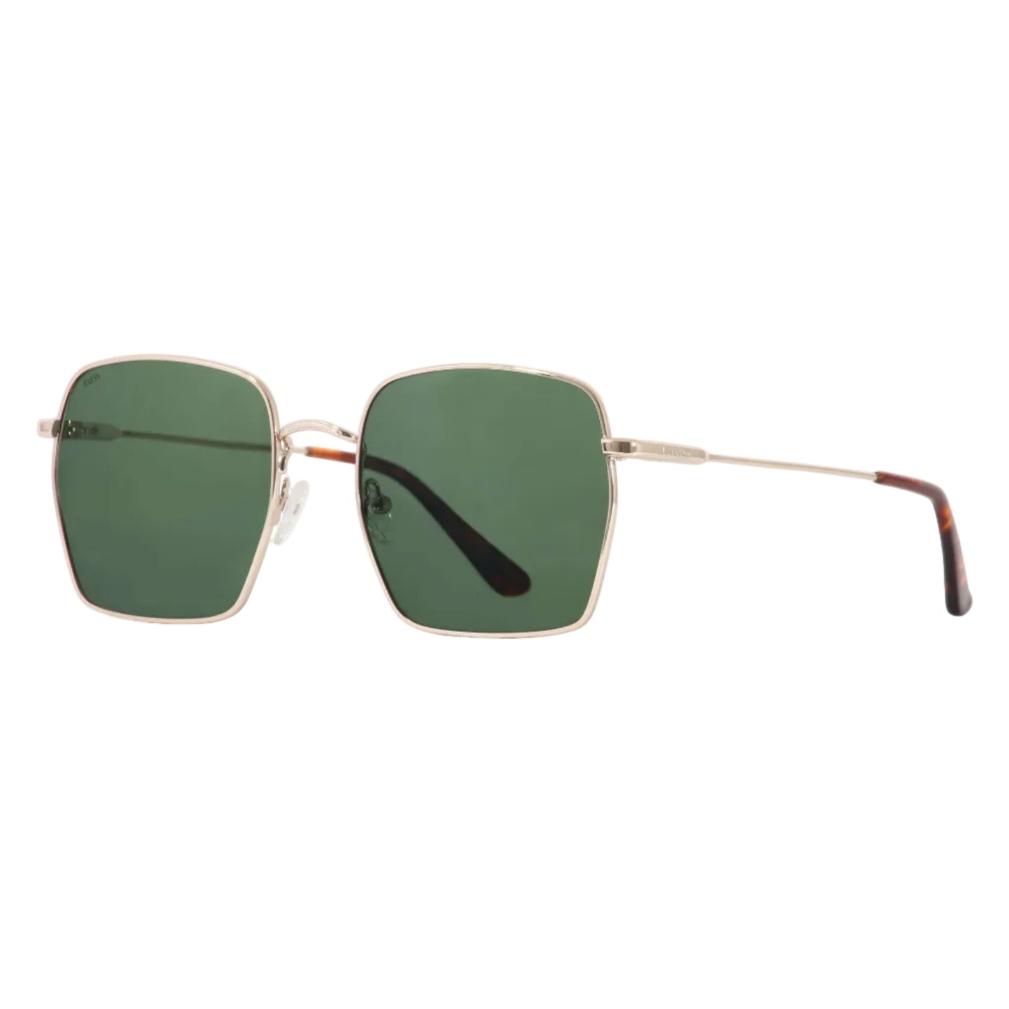 Lentes solares para mujer AXESS 9069 ELI GOLD GREEN, color verde, estilo cuadrado, aro completo, material metal.