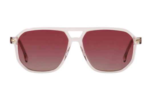 Lentes solares unisex AXESS modelo 9056 Tony Taupe color rosa estilo aviador aro completo.