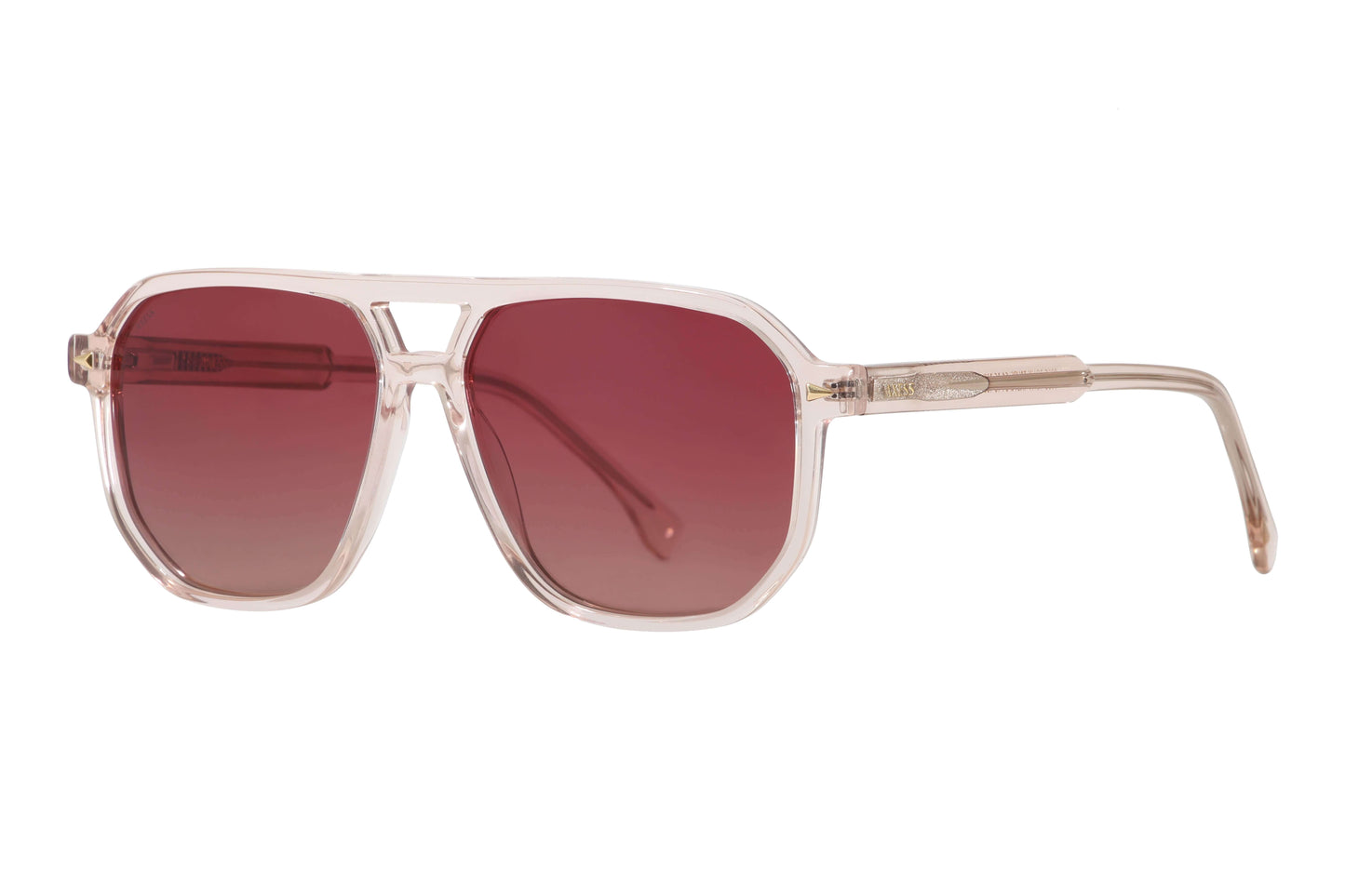 Lentes solares unisex AXESS 9056 Tony Taupe color rosa estilo aviador con armazón de acetato.