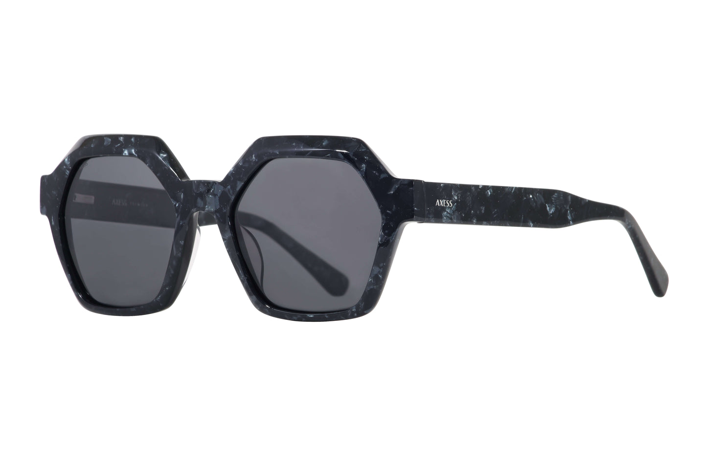 Lentes solares unisex AXESS 9062 JACKIE OBSIDIAN en color negro, estilo geométrico y armazón completo.