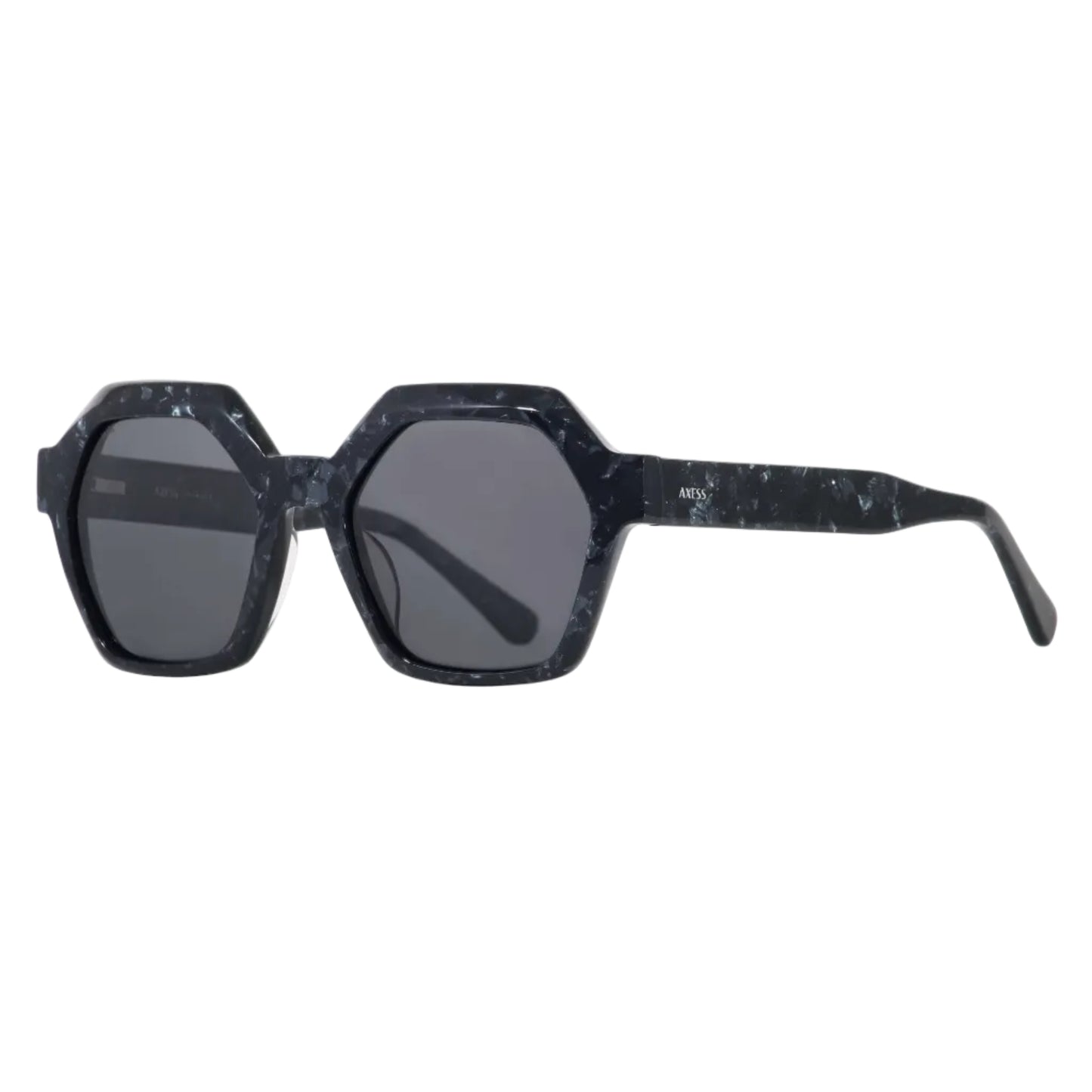 Lentes solares unisex AXESS 9062 JACKIE OBSIDIAN en color negro, estilo geométrico y armazón completo.