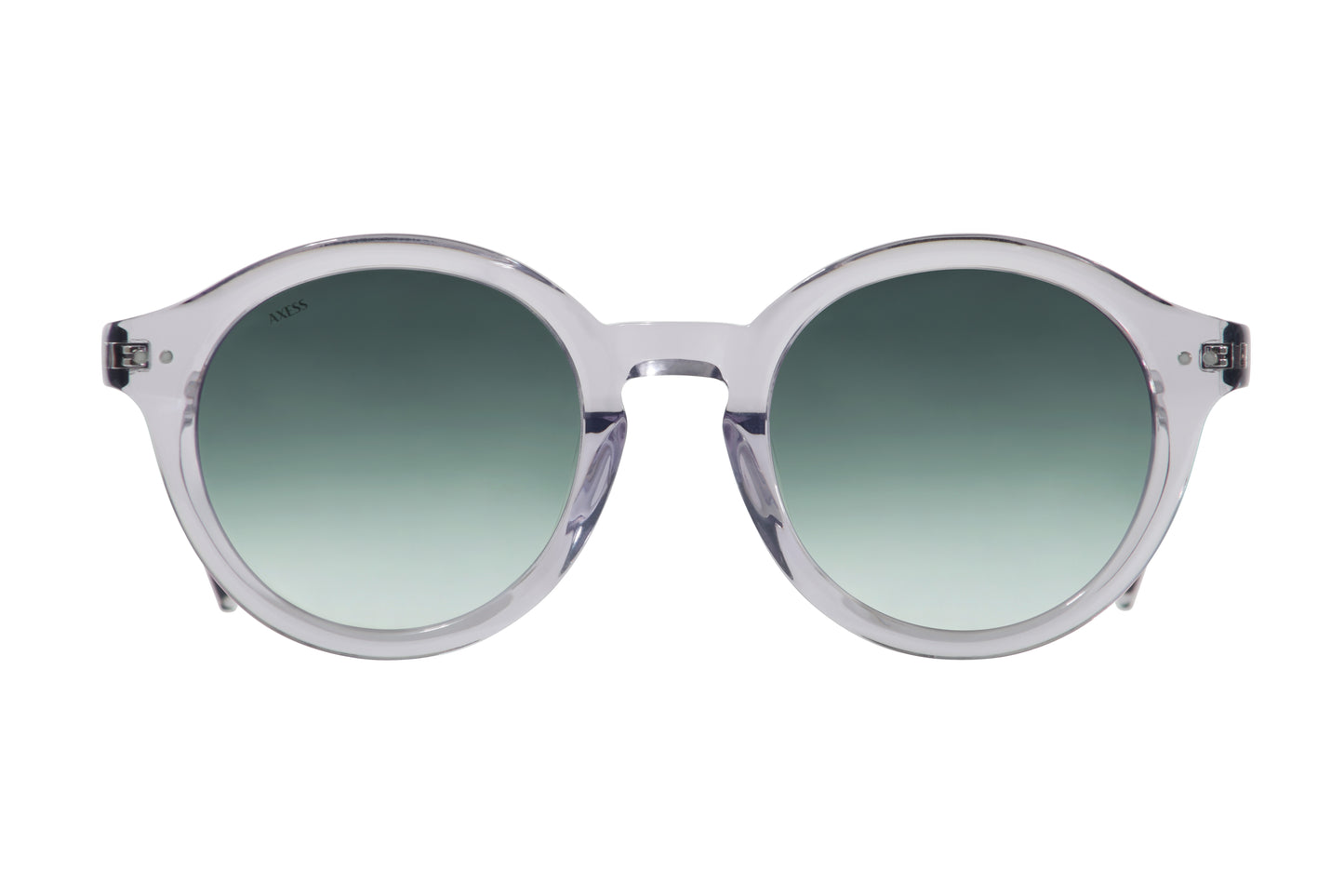 Lentes solares unisex AXESS modelo 9063 ANDY CRYSTAL, armazón redondo de acetato en color cristal.