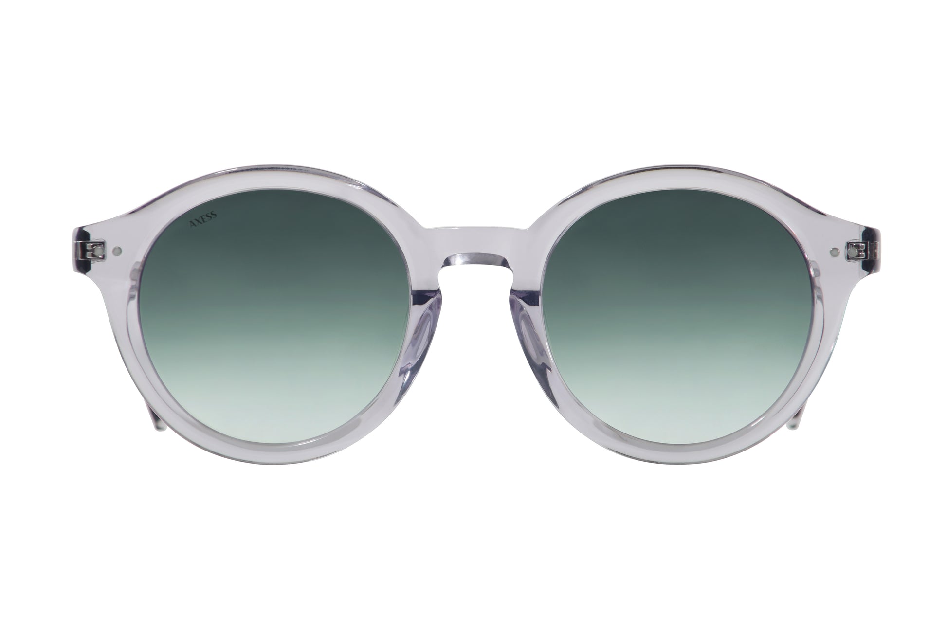 Lentes solares unisex AXESS modelo 9063 ANDY CRYSTAL, armazón redondo de acetato en color cristal.
