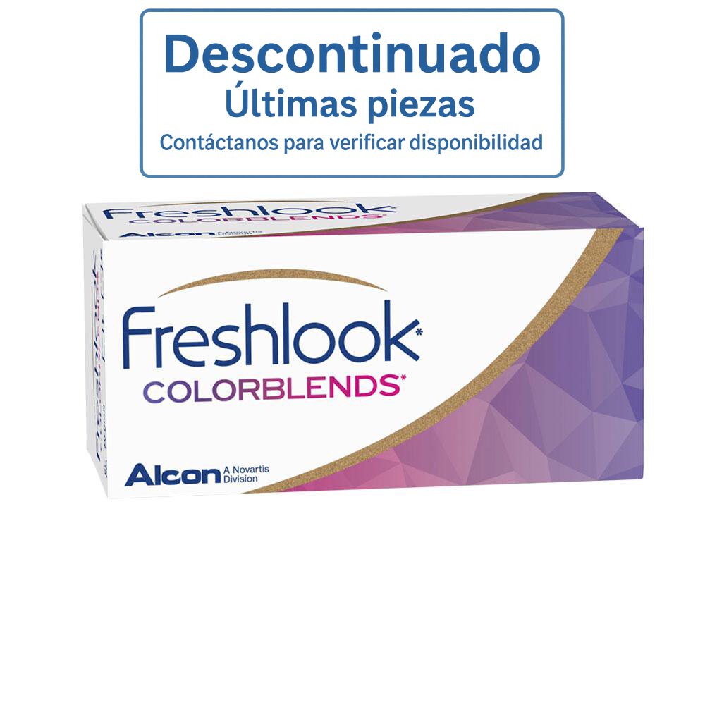 Lentes de contacto FreshLook ColorBlends, descontinuados, Alcon, contacta para disponibilidad limitadas.