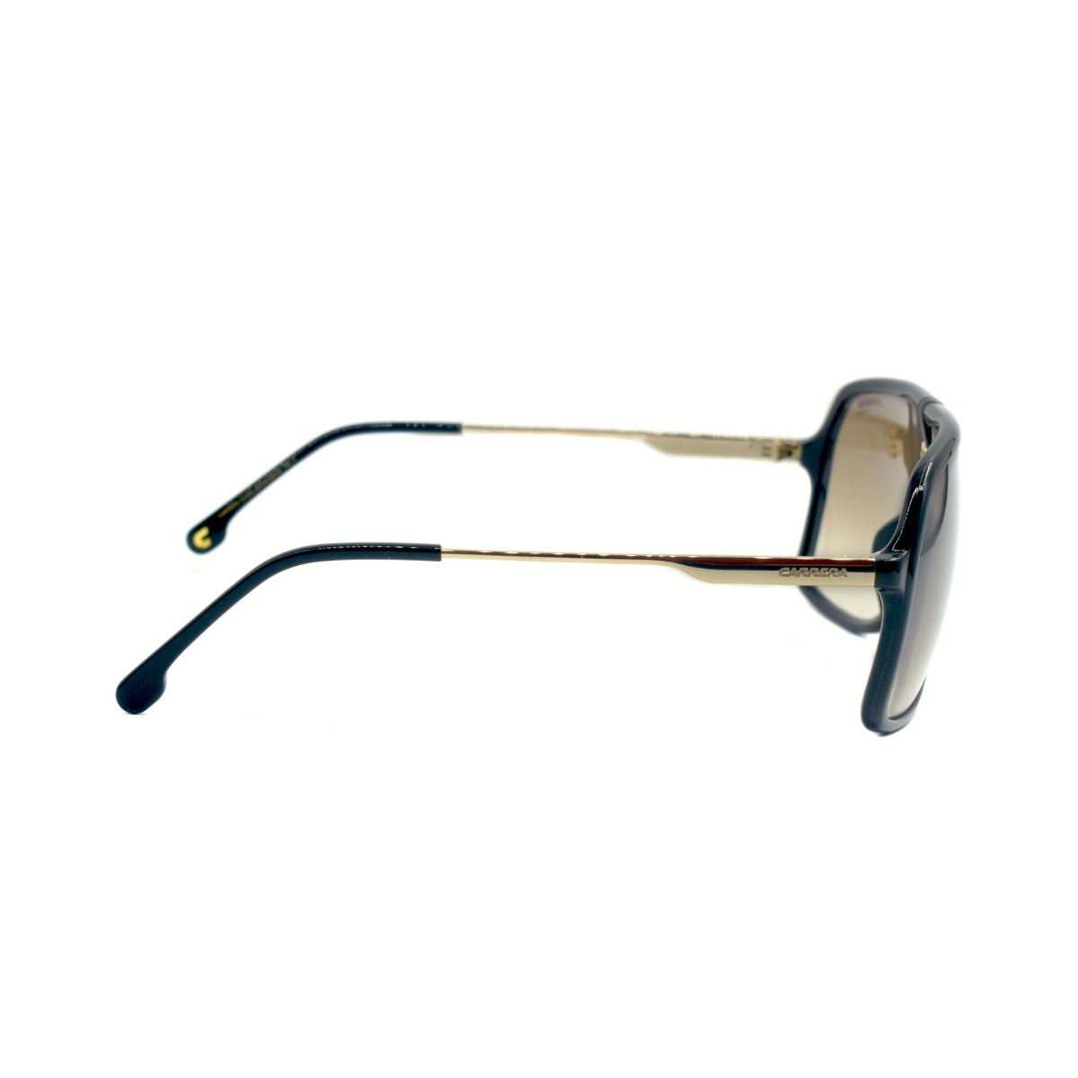 Lentes de sol para hombre CARRERA 1019S-807, estilo mullet/aviador en color negro con lentes semi ámbar.