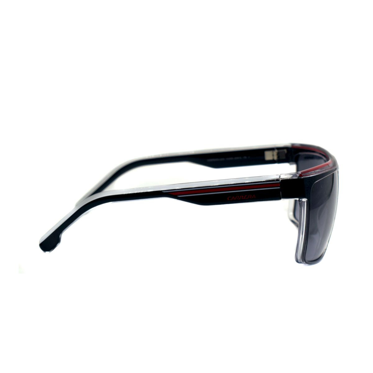 Lentes de sol para hombre Carrera 22N-T40, diseño cuadrado, color negro y rojo, protección UV.
