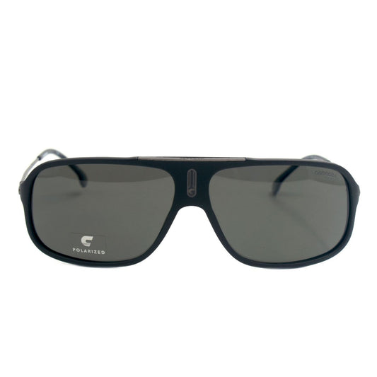 Lentes de sol Carrera COOL65-0003 para hombre, color negro, estilo rectangular, polarizados y ergonómicos.