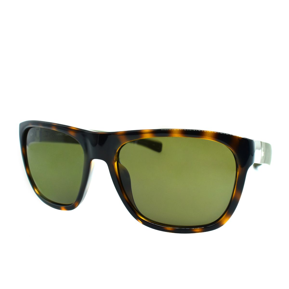 Gafas de sol unisex Lacoste 664S-220 color tortoise estilo wayfarer con lentes verdes.