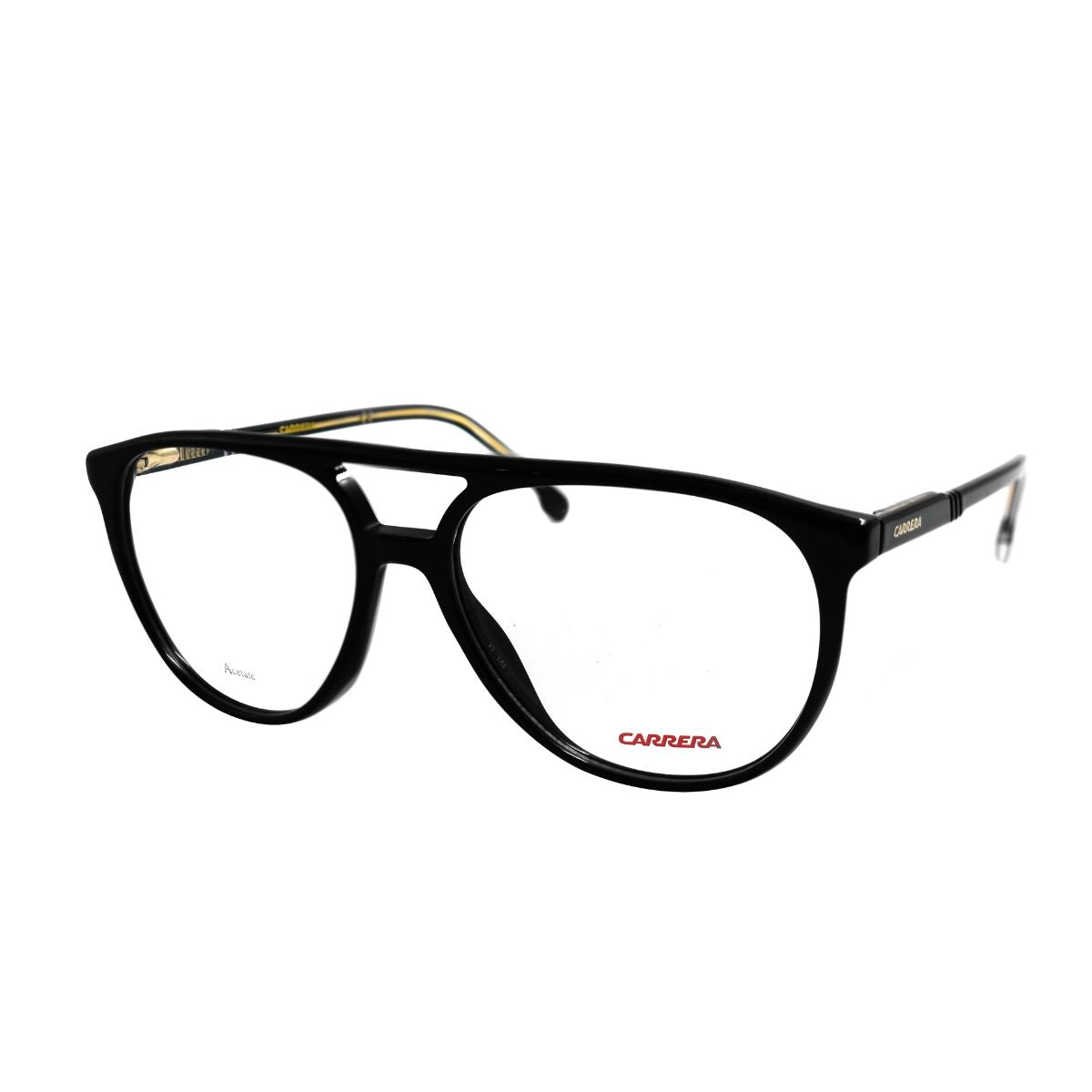 LENTES OFTÁLMICOS CARRERA 1124-807 para hombre, diseño elegante en acetato negro brillante.