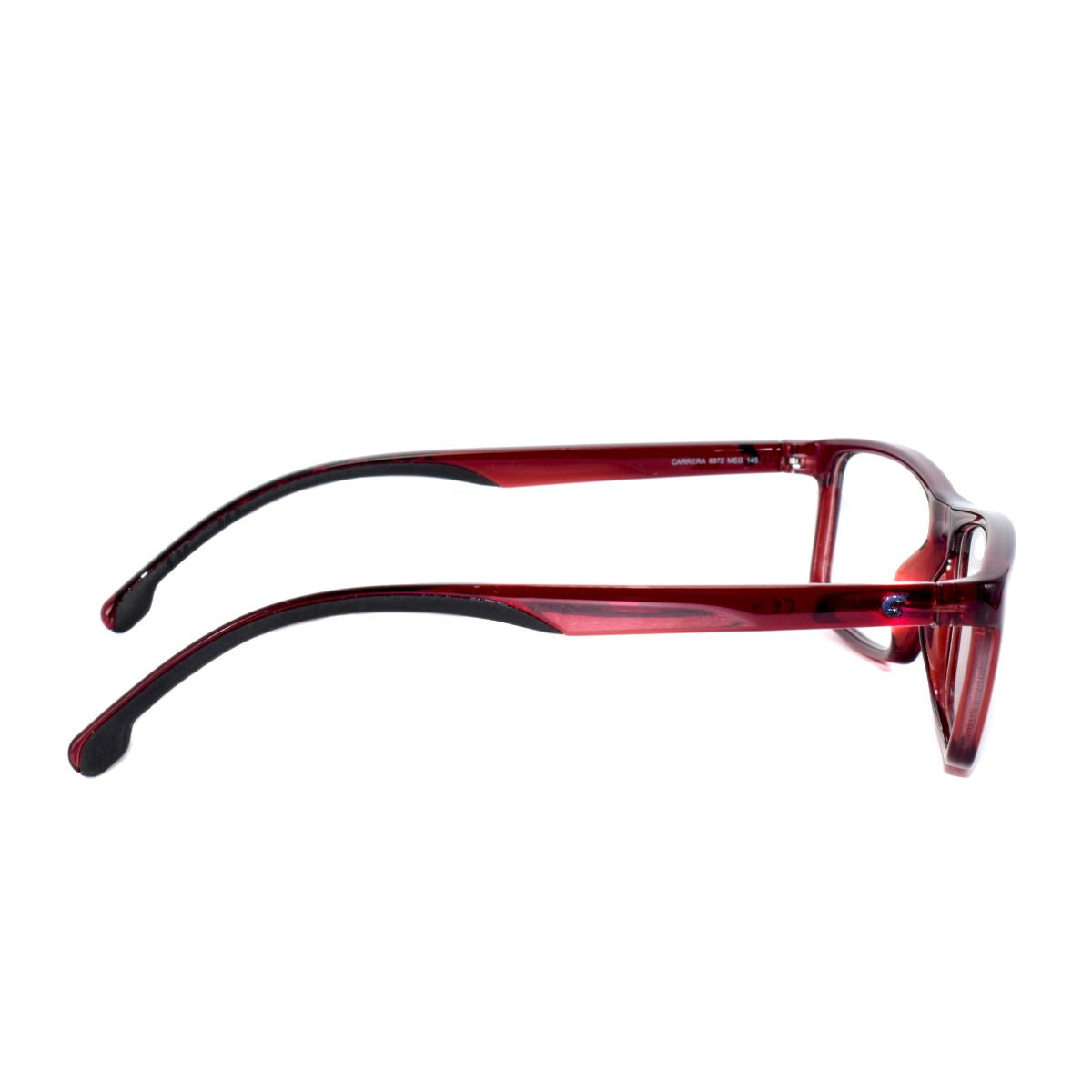 Lentes oftálmicos CARRERA 8872-MEG, armazón rectangular rojo, diseño moderno para hombre.