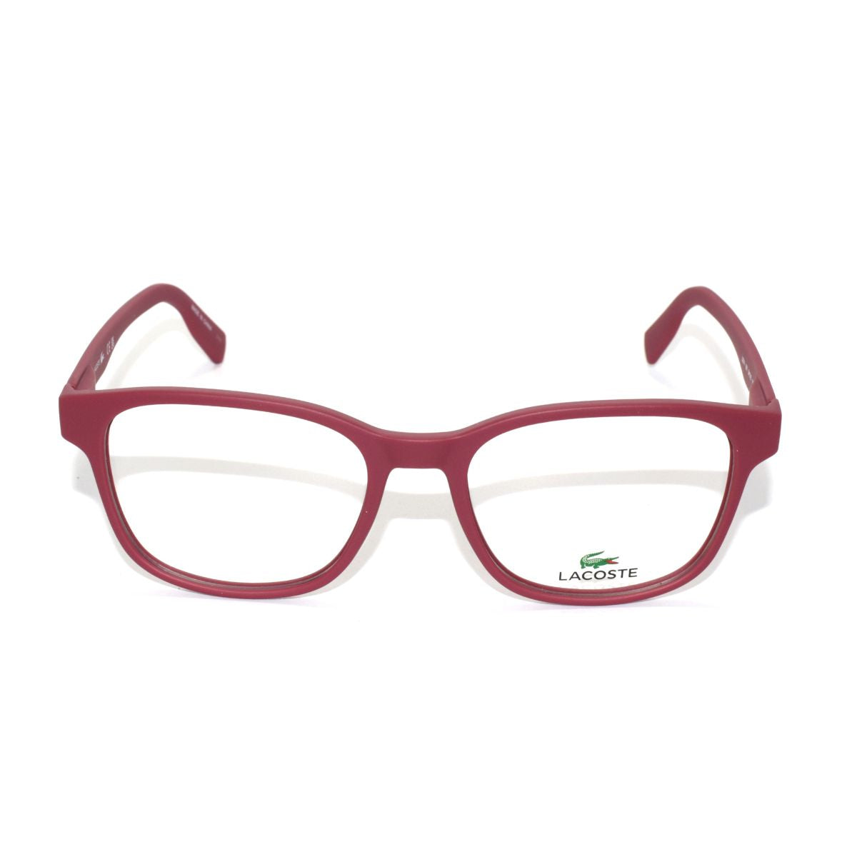 Lentes oftálmicos LACOSTE 2914-601 en color rojo, estilo moderno y elegante, diseño de aro completo para hombres.