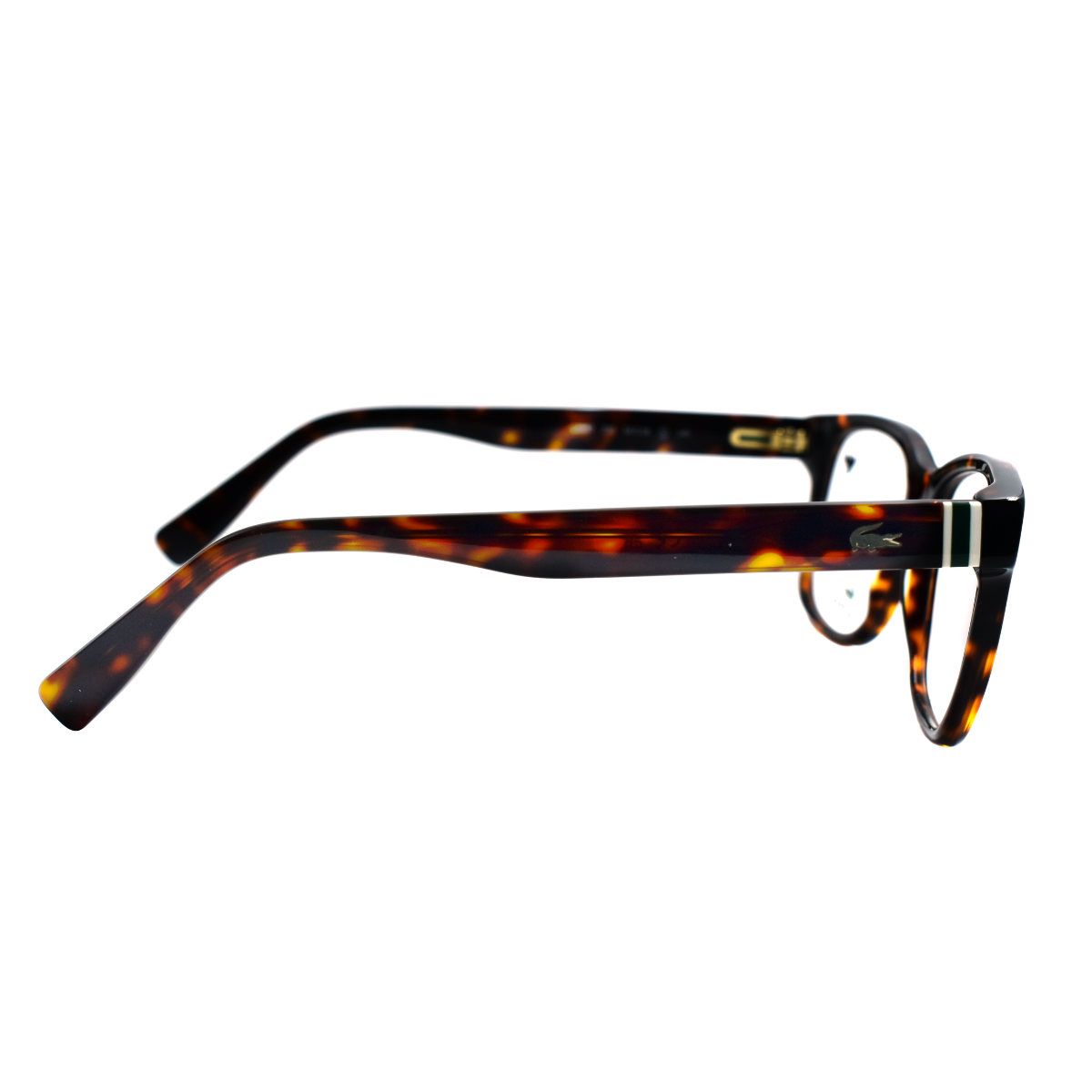 Lentes oftálmicos para hombre LACOSTE 2937-230 en carey, diseño cuadrado, armazón completo.
