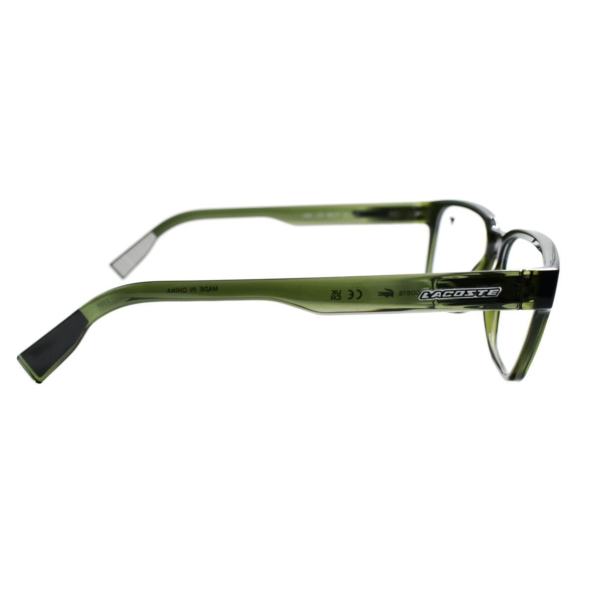 Lentes ópticos rectangulares para hombre LACOSTE L2927-275 color olivo, diseño moderno, aro completo y material de acetato.