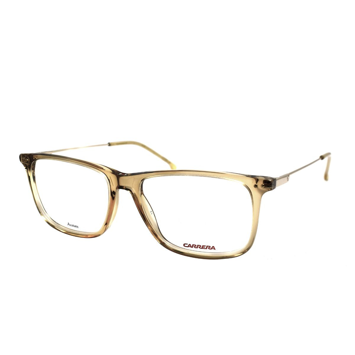 Lentes oftálmicos para mujer Carrera 2025T-HAM en color nude, diseño rectangular y armazón completo.