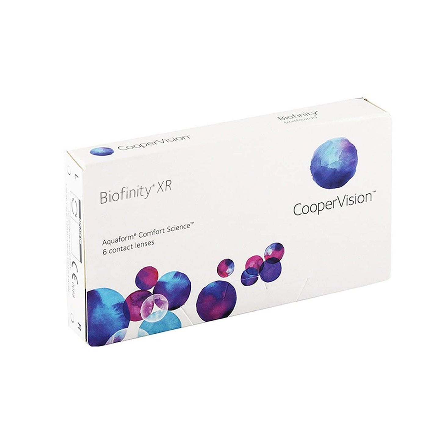 Biofinity XR de CooperVision, 6 lentes de contacto mensuales, confort óptimo, para miopía e hipermetropía.