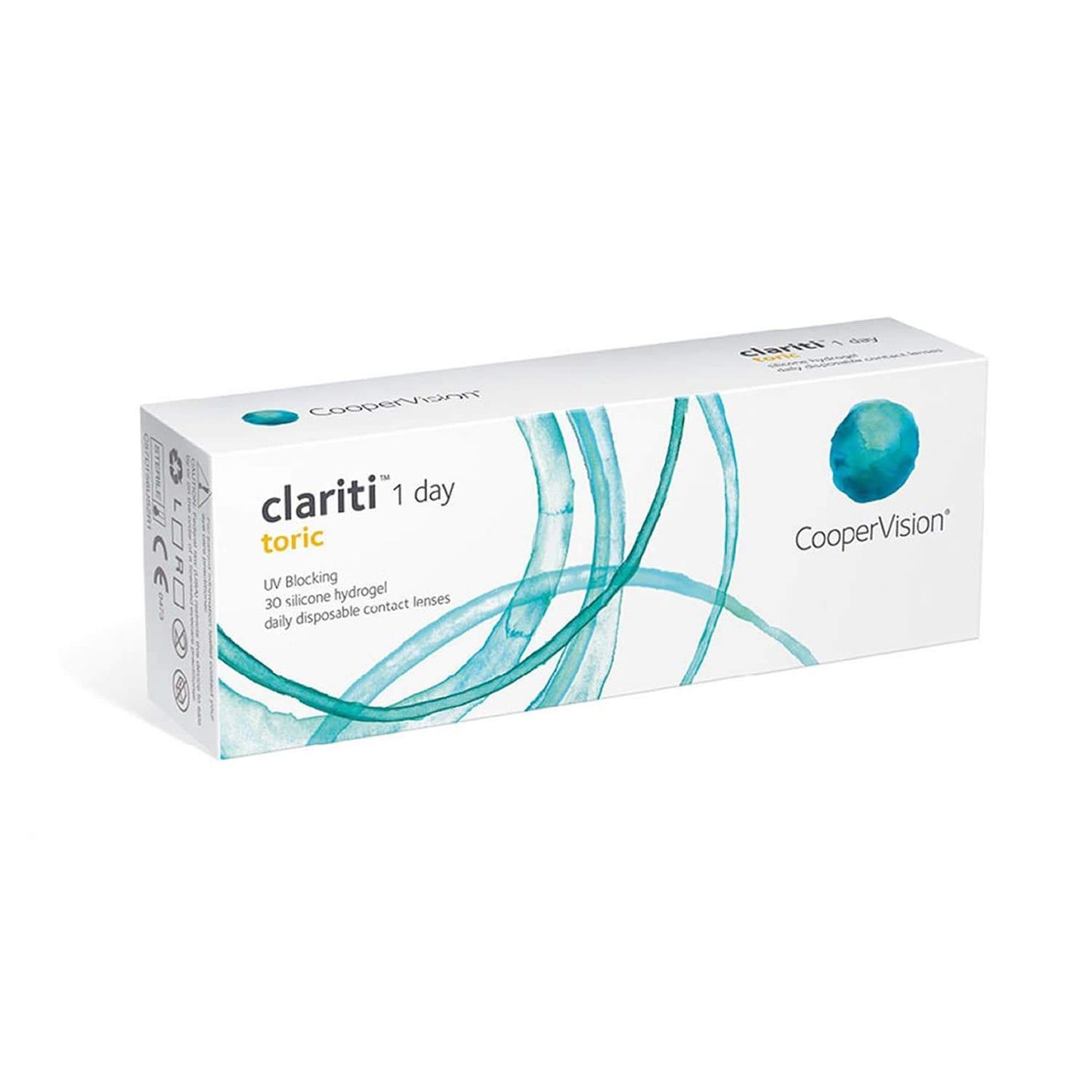 Clariti 1 Day Toric lentes de contacto desechables diarios para astigmatismo, fabricados por CooperVision, 30 unidades.