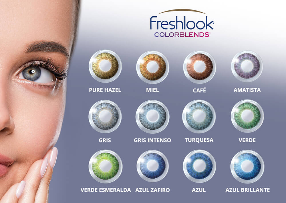 Freshlook colorblends Lentes de contacto de color neutros. Escoge entre los 9 colore. Compra en Lentematic tus pupilentes de color