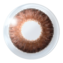 Lente de contacto FreshLook ColorBlends Graduados en tono marrón, para realzar el color de los ojos.