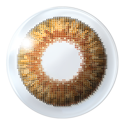 Lente de contacto FreshLook ColorBlends Graduados, color miel, para corrección de miopía y hipermetropía.