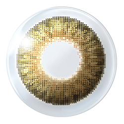 Lente de contacto FreshLook ColorBlends Graduados en tono dorado, ideal para cambiar el color de ojos, duración mensual.