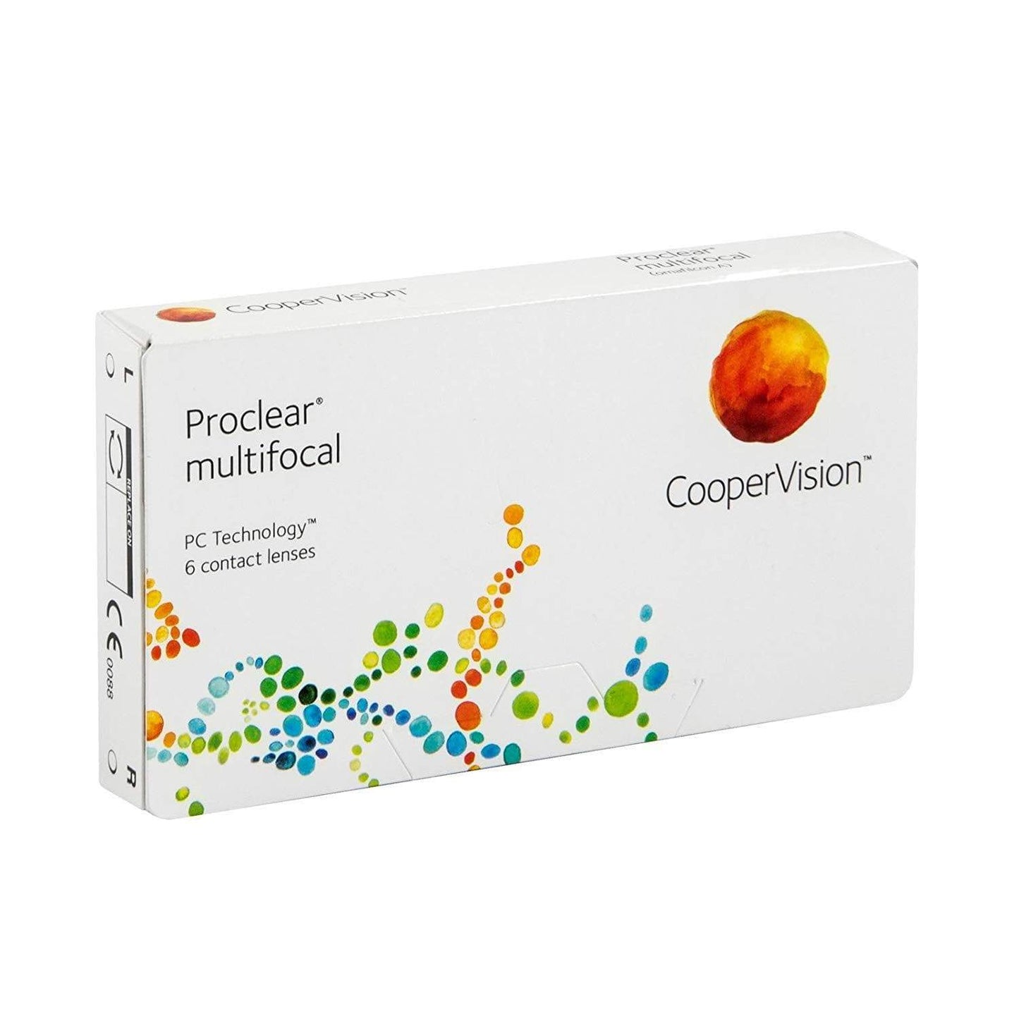 Proclear Multifocal de CooperVision, 6 lentes para presbiópicos, tiempo de reemplazo quincenal.