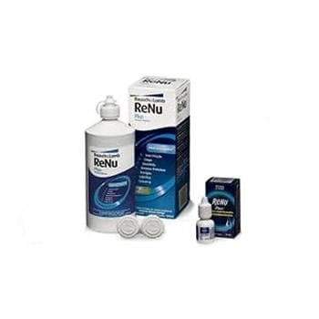 Kit de inicio ReNu Plus de Bausch & Lomb, incluye solución de 60 mL, gotas rehumectantes y estuche para lentes.