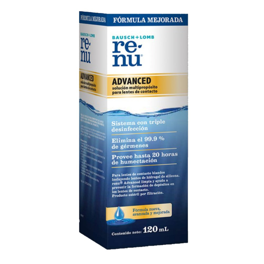 Solución Multipropósito para lentes de contacto Renu Advanced 120