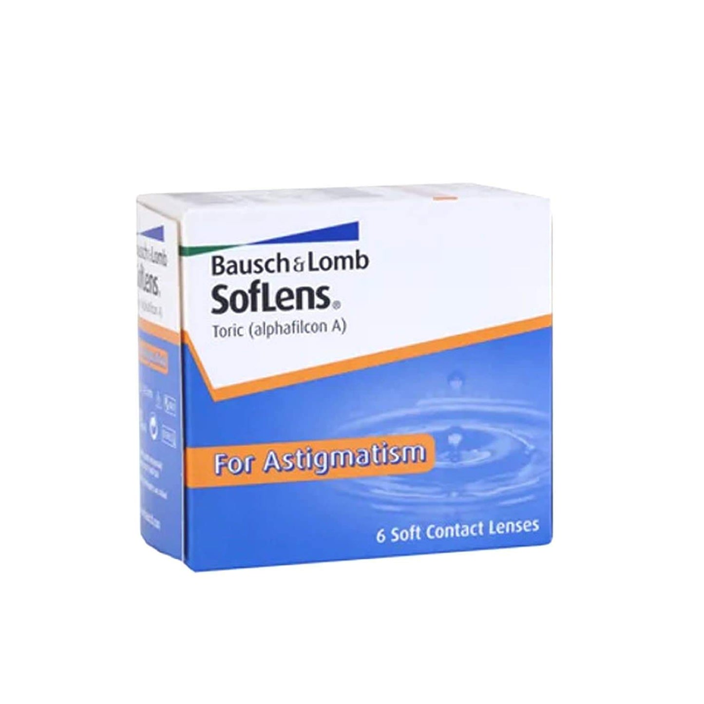 SofLens Tóricos Bausch & Lomb, 6 lentes de contacto para astigmatismo, duración mensual y diseño estabilizador.