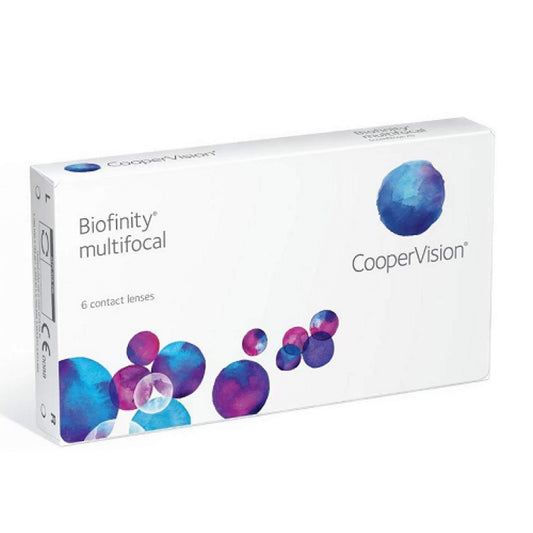 Biofinity Multifocal de CooperVision, 6 lentes de contacto, lentes mensuales para presbiopía.