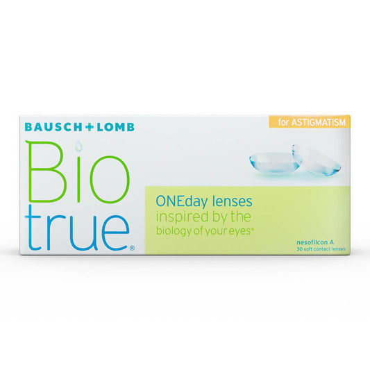 Biotrue ONEday Astigmatismo de Bausch + Lomb, 30 lentes de contacto desechables diarios para astigmatismo.
