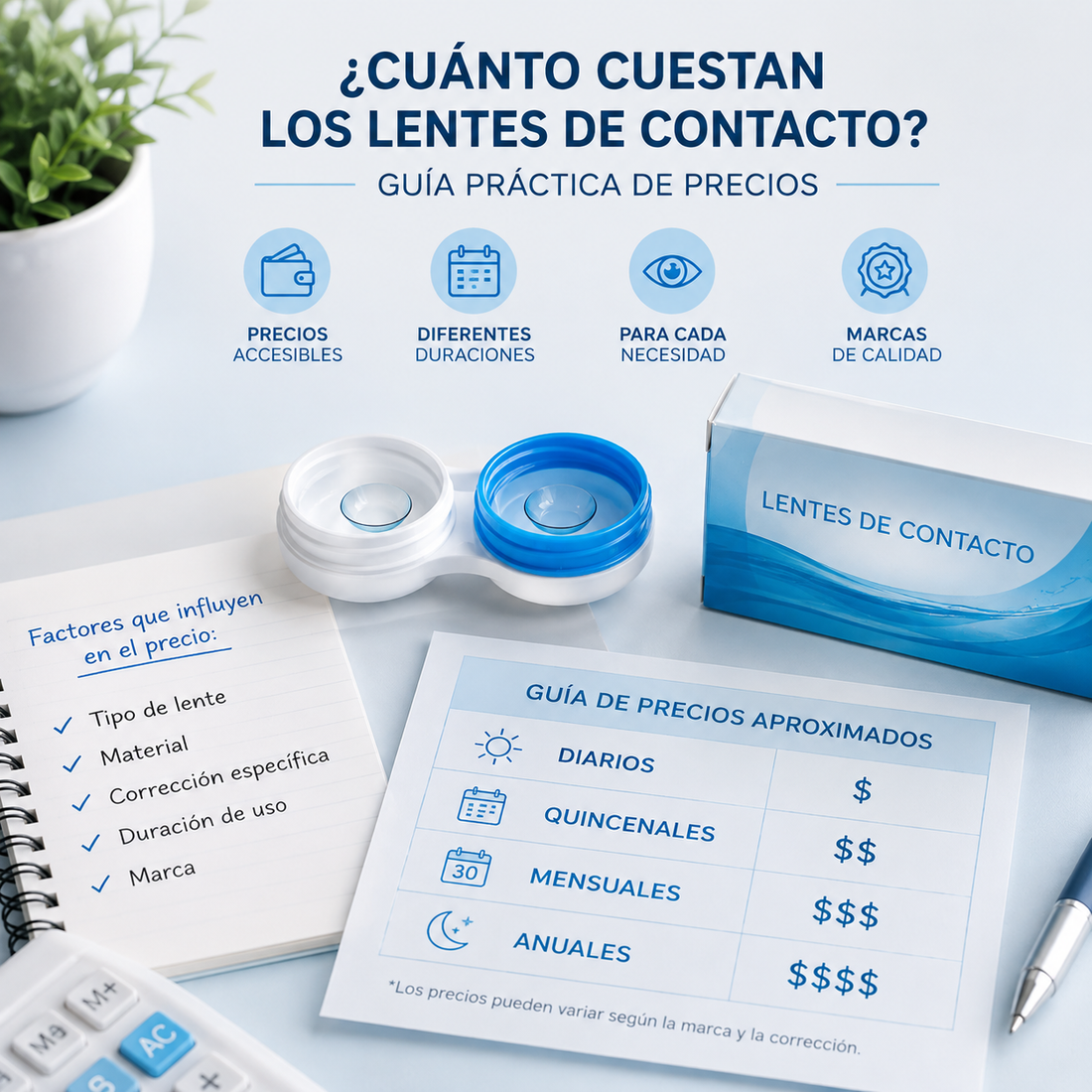 ¿Cuánto cuestan los lentes de contacto? Guía práctica de precios