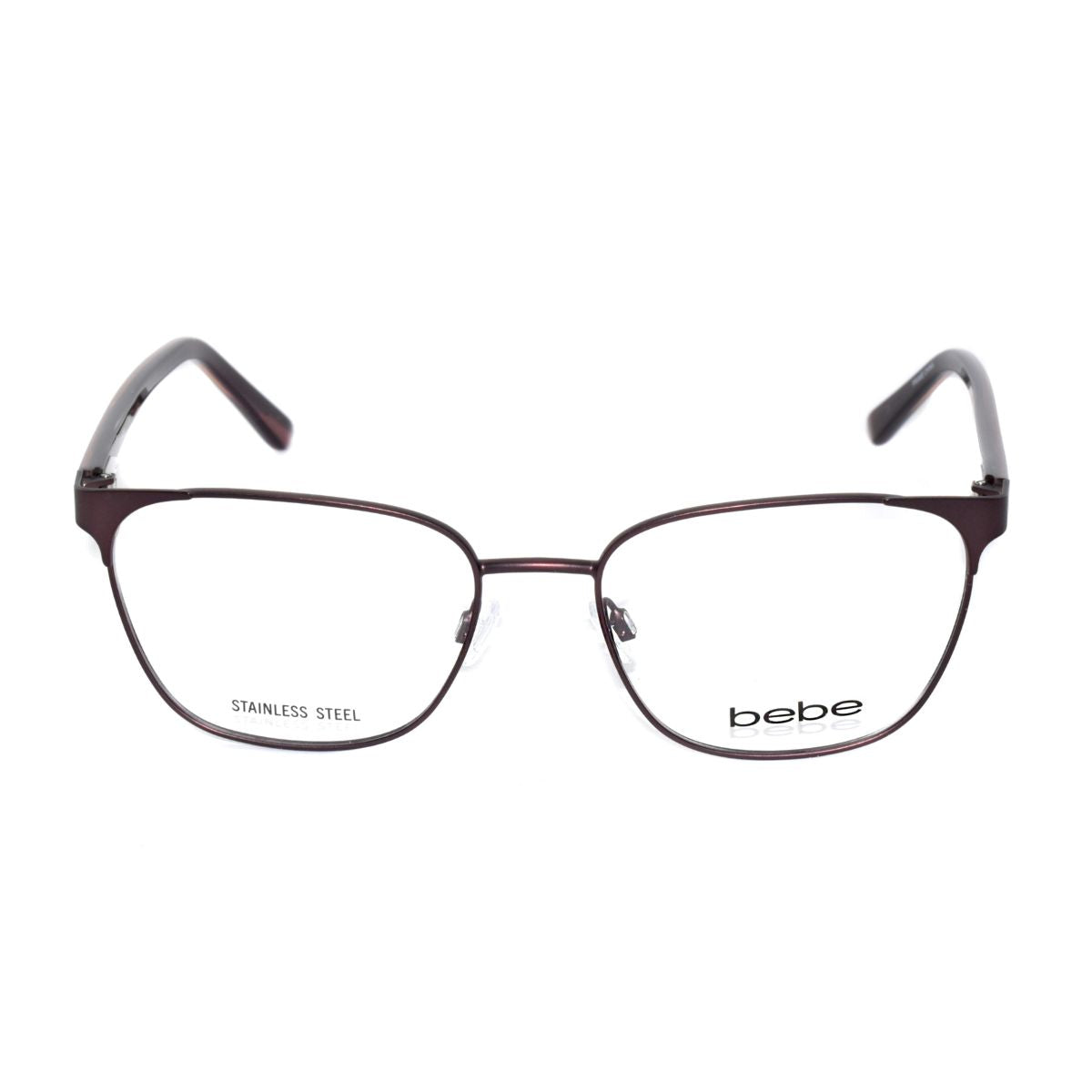 Lentes Oftálmicos para Mujer Marca: BEBE Color: Marrón Estilo: Cuadrados Modelo: BEBE 5200-200 frente