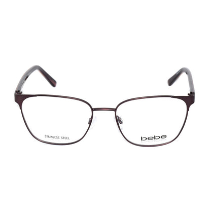 Lentes Oftálmicos para Mujer Marca: BEBE Color: Marrón Estilo: Cuadrados Modelo: BEBE 5200-200 frente