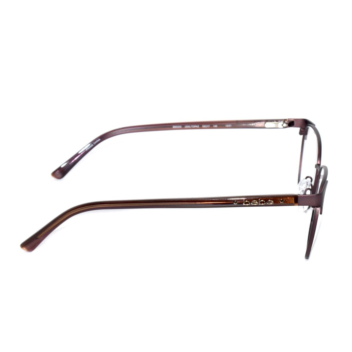 Lentes Oftálmicos Mujer BEBE Color Marrón Cuadrados BEBE 5200-200 lateral