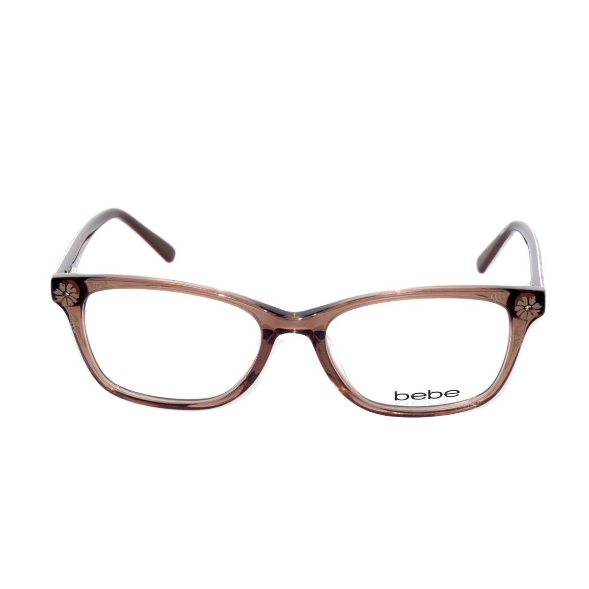Lentes Oftálmicos para Mujer Marca: BEBE Color: Marrón y Rosa Estilo: Rectangulares Modelo: BEBE 5163-200 frente