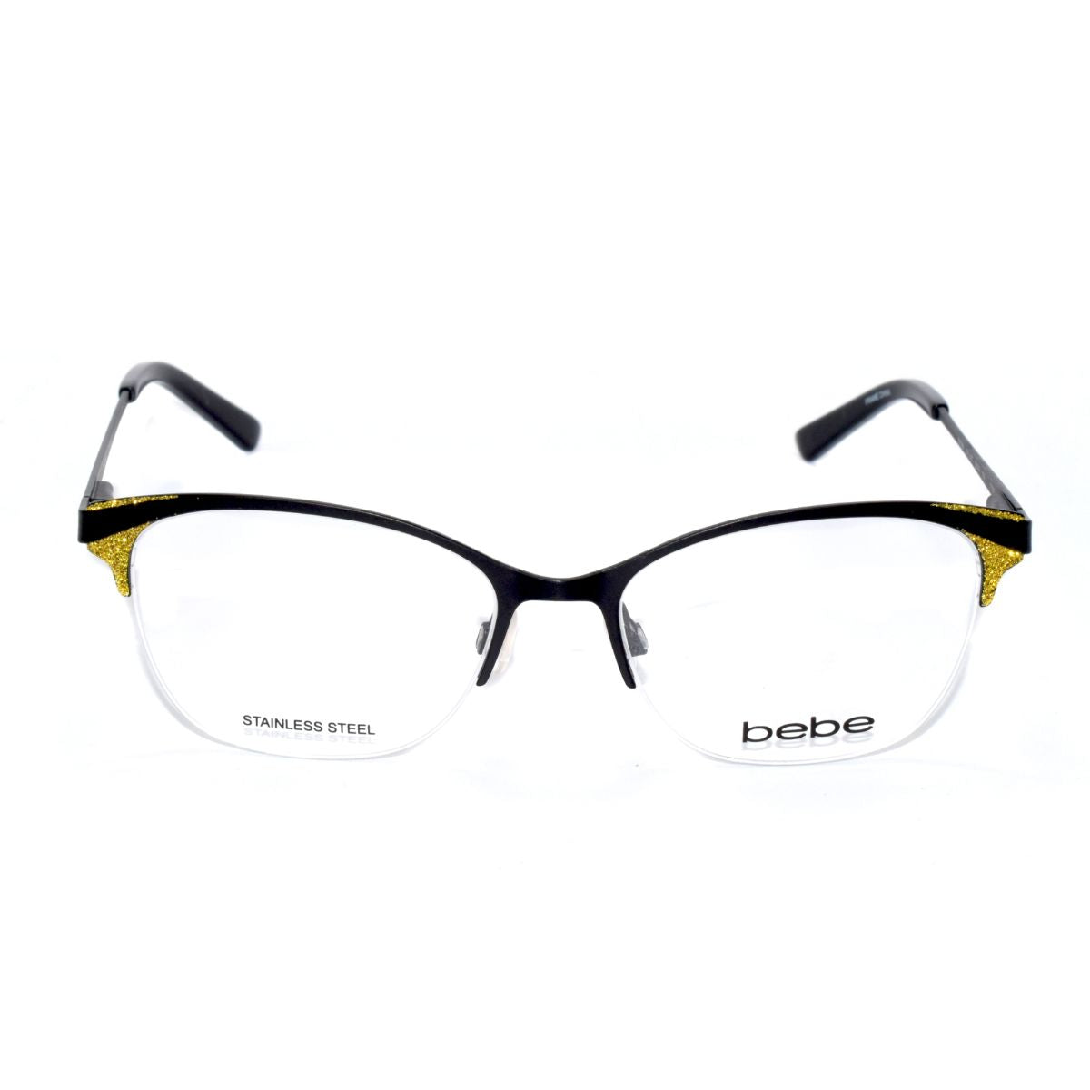Lentes Oftálmicos para Mujer Marca: BEBE Color: Negro Estilo: Ojo de gato Modelo: BEBE 5204-001 frente