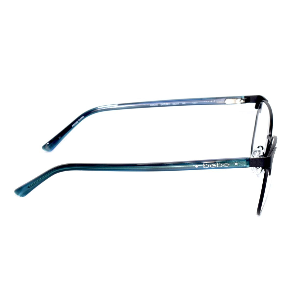 Lentes Oftálmicos Mujer BEBE Negro y Azul Cuadrados BEBE 5200-001 lateral