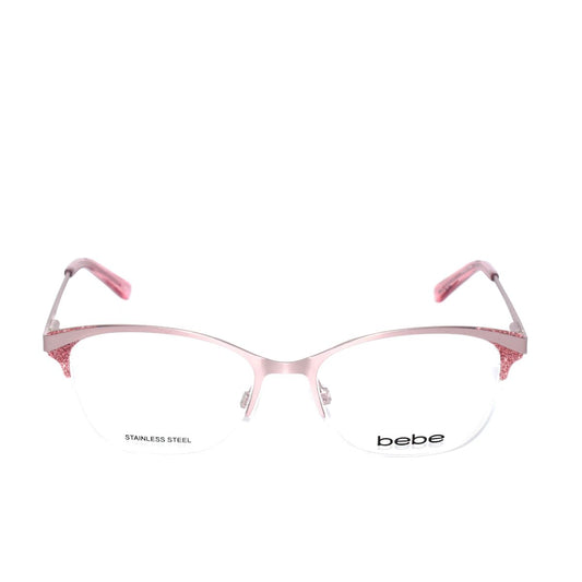 Lentes Oftálmicos para Mujer Marca: BEBE Color: Rosa Estilo: Ojo de gato Modelo: BEBE 5204-770 frente