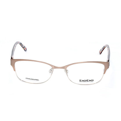 Lentes Oftálmicos para Mujer Marca: BEBE Color: Rosa y Carey Estilo: Ojo de gato Modelo: BB-5185-200 frente
