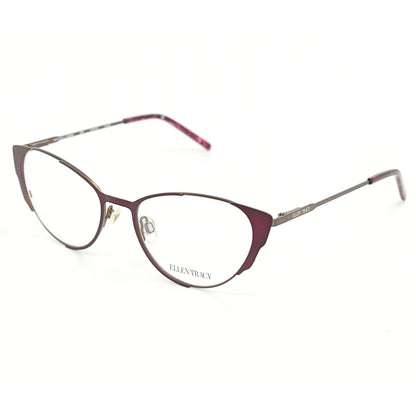 Lentes Oftálmicos para Mujer Marca: ELLEN TRACY Color: Vino Estilo: Ojo de gato Modelo: ELLEN TRACY PORTO-WIN