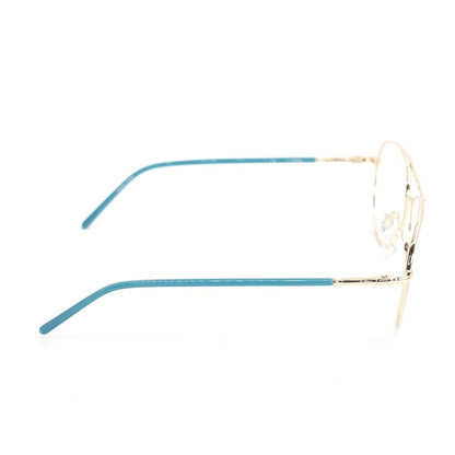 Lentes Oftálmicos para Mujer OCEAN PACIFIC Turquesa y Dorado Estilo Aviador SOLCATCHER-TEAL lateral