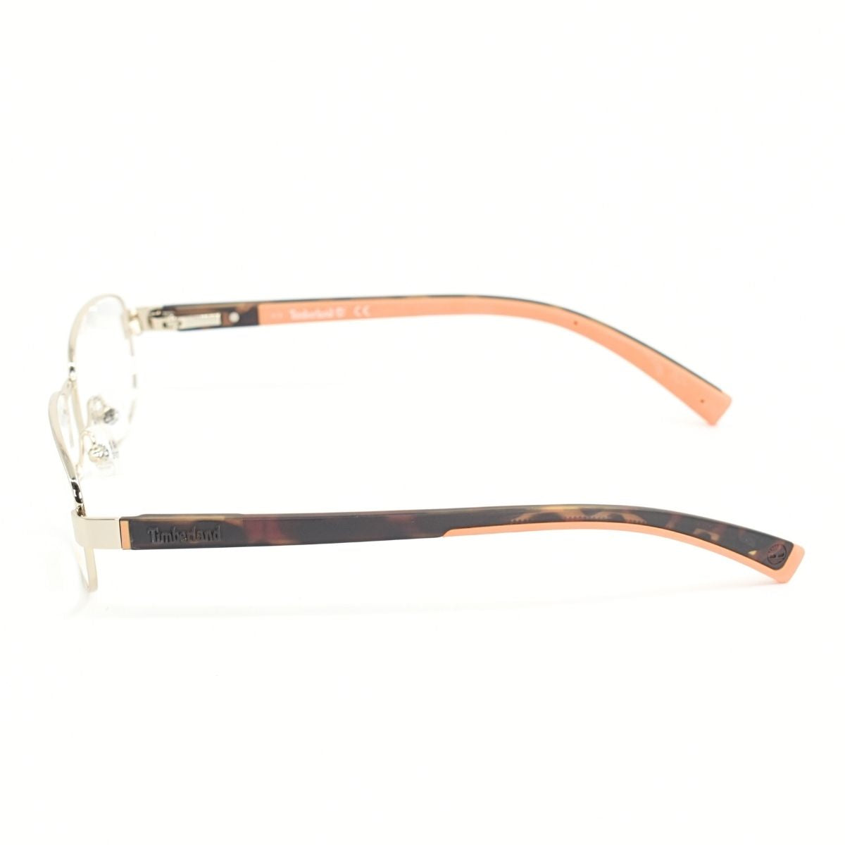 Lentes Oftálmicos Mujer TIMBERLAND Plateado y Carey Rectangulares 1637-032 lateral
