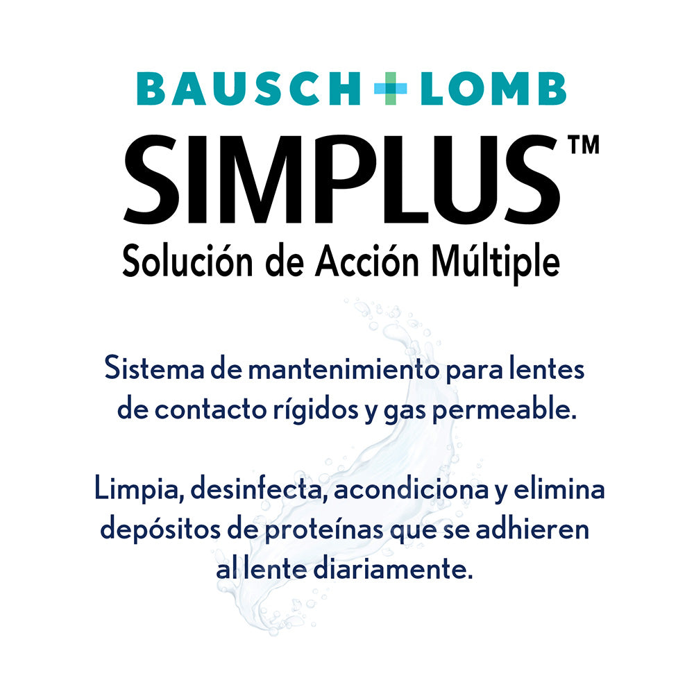 Solución Multipropósito Para Lentes de Contacto Simplus 105mL - Bausch+Lomb - Lentematic